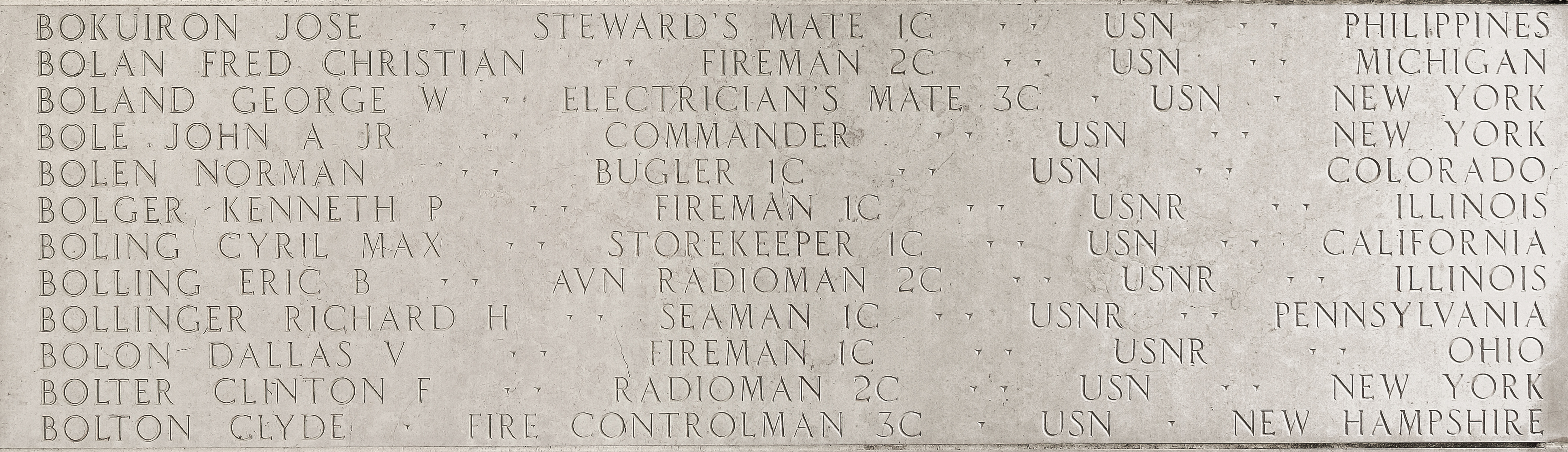 George W. Boland, Electrician's Mate Third Class